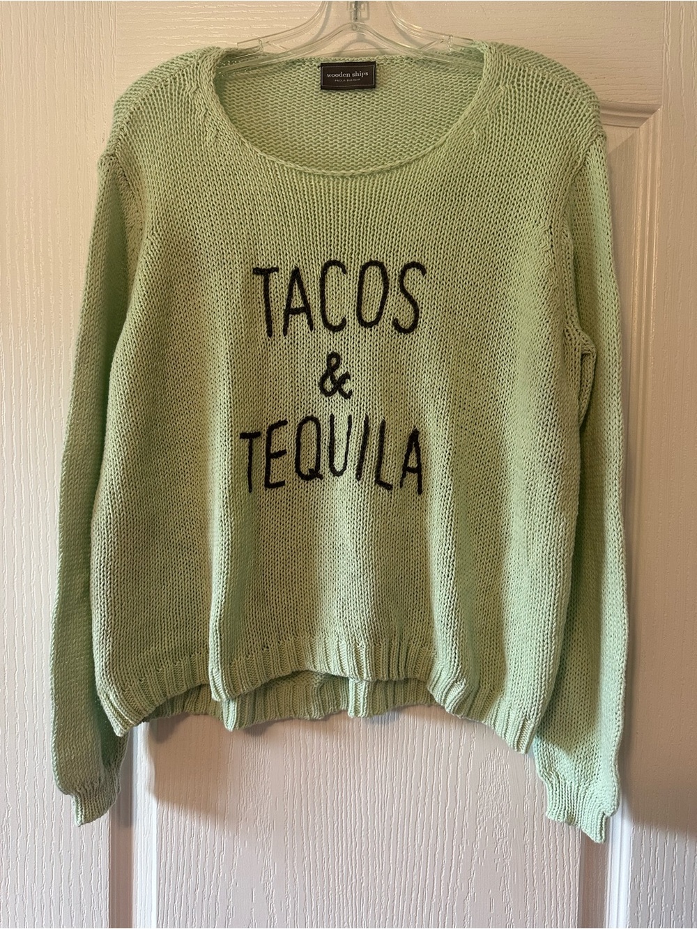 Wooden Ships Mint Green 'TACOS & TEQUILA' Crewneck Sweater